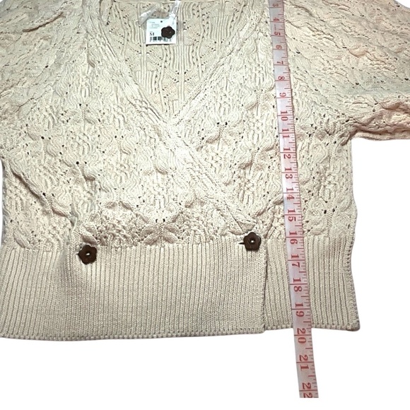 NWT FREE PEOPLE Cotton Bonfire Cardigan Medium - Picture 10 of 13